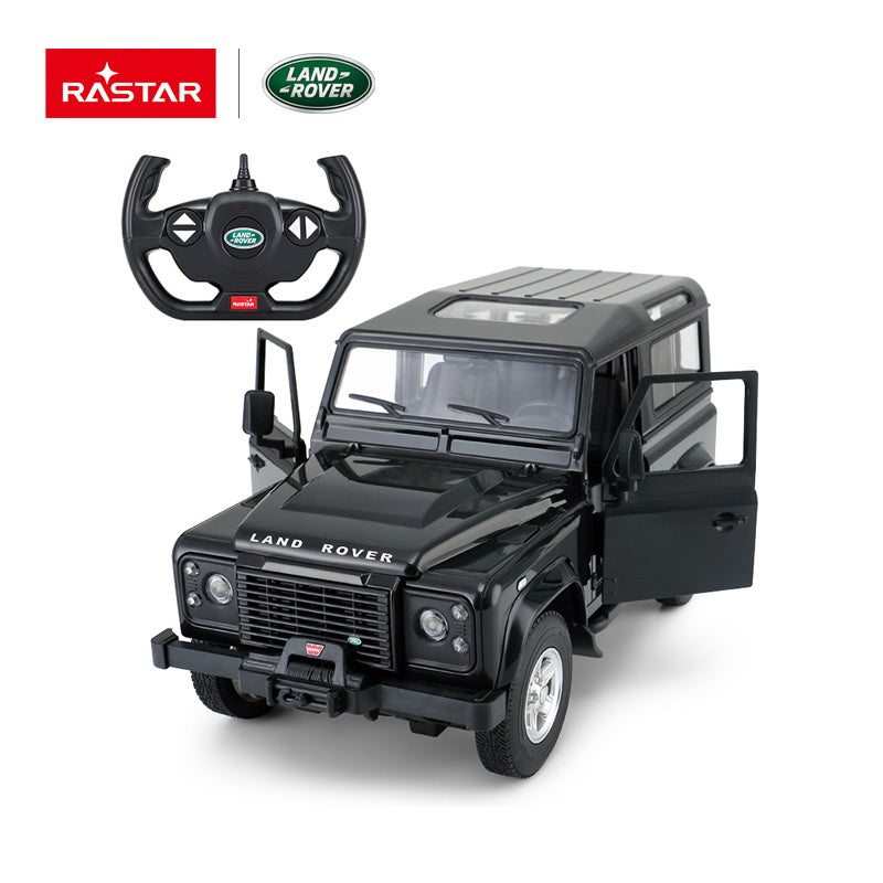 MASINA CU TELECOMANDA LAND ROVER DEFENDER NEGRU CU SCARA 1 LA 14
