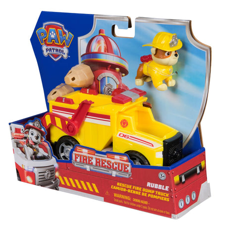 PATRULA CATELUSILOR VEHICUL DE SALVARE MASINA DE POMPIERI SI FIGURINA RUBBLE