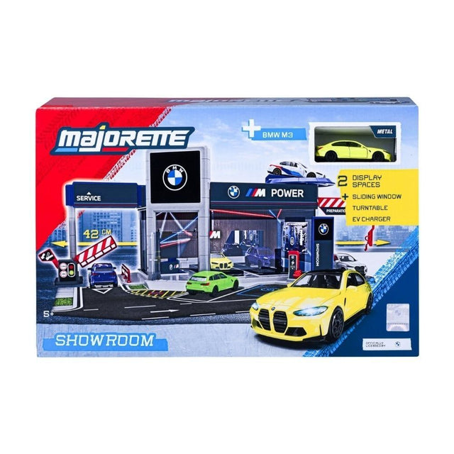 MAJORETTE SET SHOWROOM AUTO BMW CU MASINUTA INCLUSA BMW M3