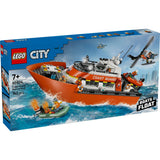 LEGO CITY BARCA DE SALVARE SI ELICOPTER ALE PAZEI DE COASTA 60504