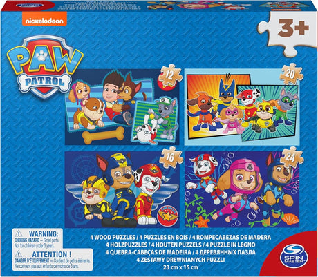 PATRULA CATELUSILOR PUZZLE 4IN1 DIN LEMN