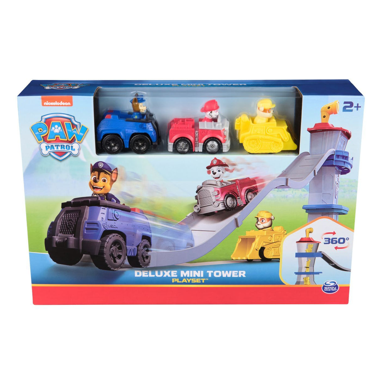 PATRULA CATELUSILOR SET DE JOACA TURN MINI DELUXE CU FIGURINE SI MASINUTE