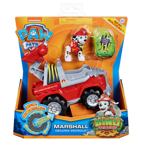 PATRULA CATELUSILOR SET VEHICUL CU CATELUS MARSHALL SI FIGURINA DINO SURPRIZA