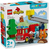 LEGO DUPLO CAMION DE POMPIERI CU FURTUN SI POMPIER 10473