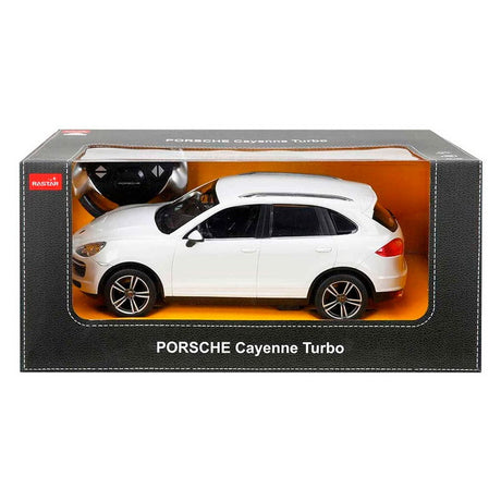 MASINA CU TELECOMANDA PORSCHE CAYENNE TURBO ALB CU SCARA 1 LA 14