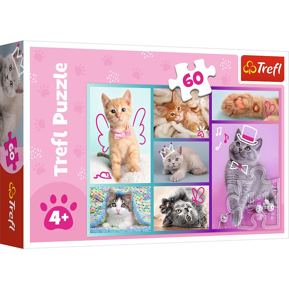 PUZZLE TREFL 60 PISICUTE DRAGUTE