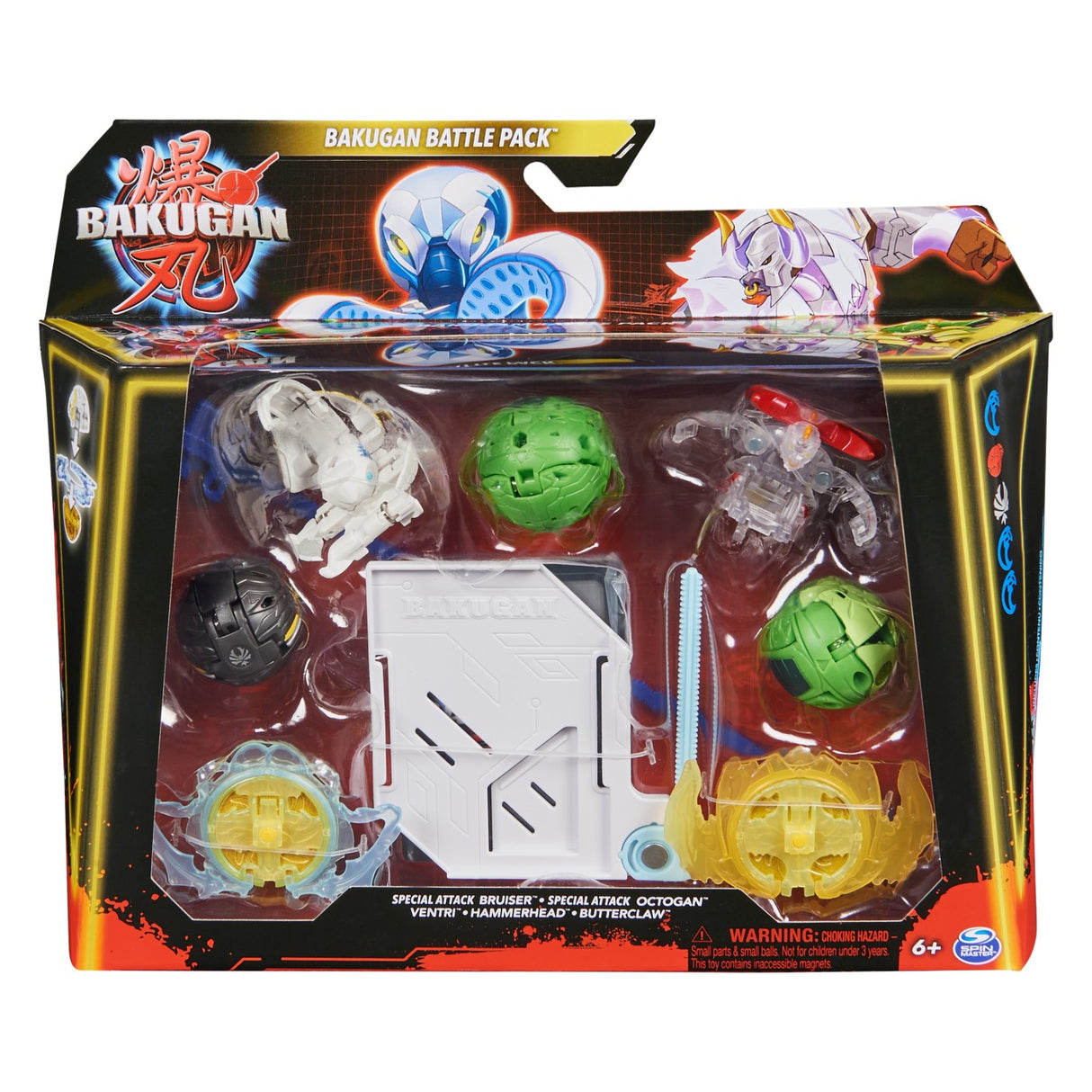 BAKUGAN SET DE LUPTA SPECIAL ATTACK  BRUISER, SPECIAL ATTACK OCTOGAN VENTRI,HAMMERHEAD, BUTTERCLAW