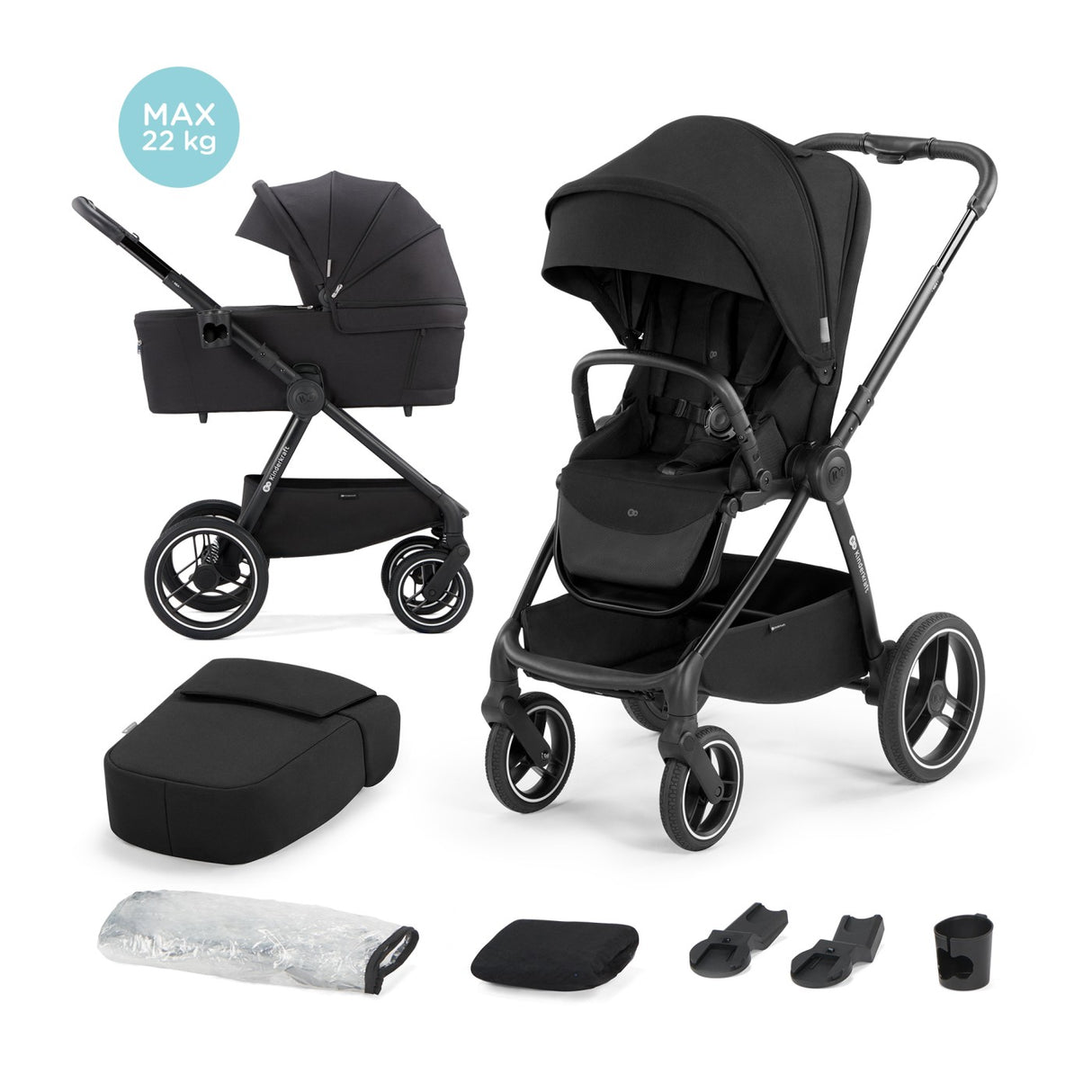 CARUCIOR MULTIFUNCTIONAL 2IN1 KINDERKRAFT NEA NIGHT BLACK
