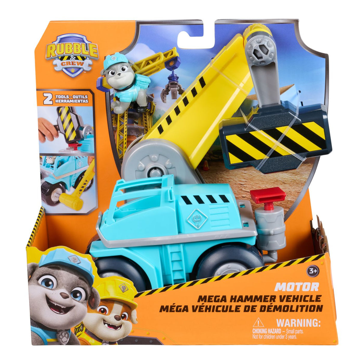 PATRULA CATELUSILOR RUBBLE SI ECHIPA VEHICUL MEGA HAMMER