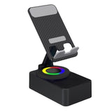 Suport Telefon cu Boxa Bluetooth, Flippy, Rotativ, Compact, Wireless, 18 x 9 cm, Negru - vivimall.ro