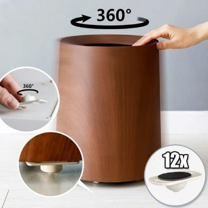 Set 16 Roti Autoadezive Universale, Vivimall, pentru Mutat Mobila, Rotire 360 de Grade, Usor de Montat, ABS, 4.5x2.8x1.4 cm, Alb - vivimall.ro