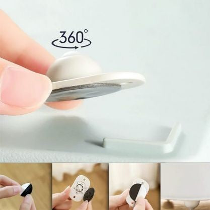 Set 16 Roti Autoadezive Universale, Vivimall, pentru Mutat Mobila, Rotire 360 de Grade, Usor de Montat, ABS, 4.5x2.8x1.4 cm, Alb - vivimall.ro