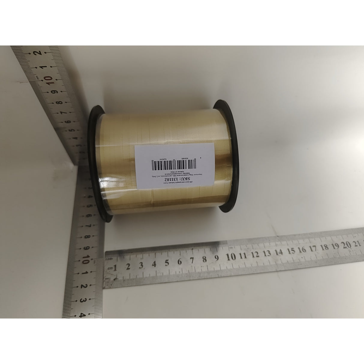 Panglica pentru Baloane, Vivimall, Rola de 200 de Metri, din Rafie, Aurie - vivimall.ro