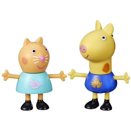 PEPPA PIG PRIETENI BUNI SET 2 FIGURINE PISICA CANDY SI GIRAFA GERALD