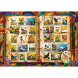PUZZLE TREFL 1000 COLECTIA DE TIMBRE ATLASUL PASARILOR