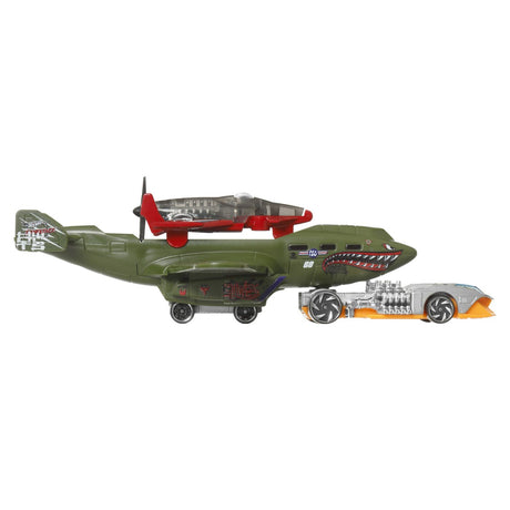 SET AVION SI MASINA HOT WHEELS SUPER RIGS TURBOLENCE TUG