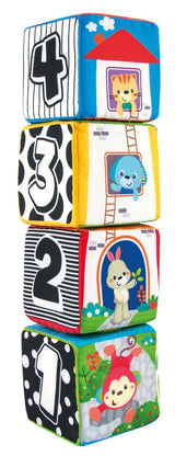 WINFUN SET 4 CUBURI STIVUIBILE DIN MATERIAL TEXTIL