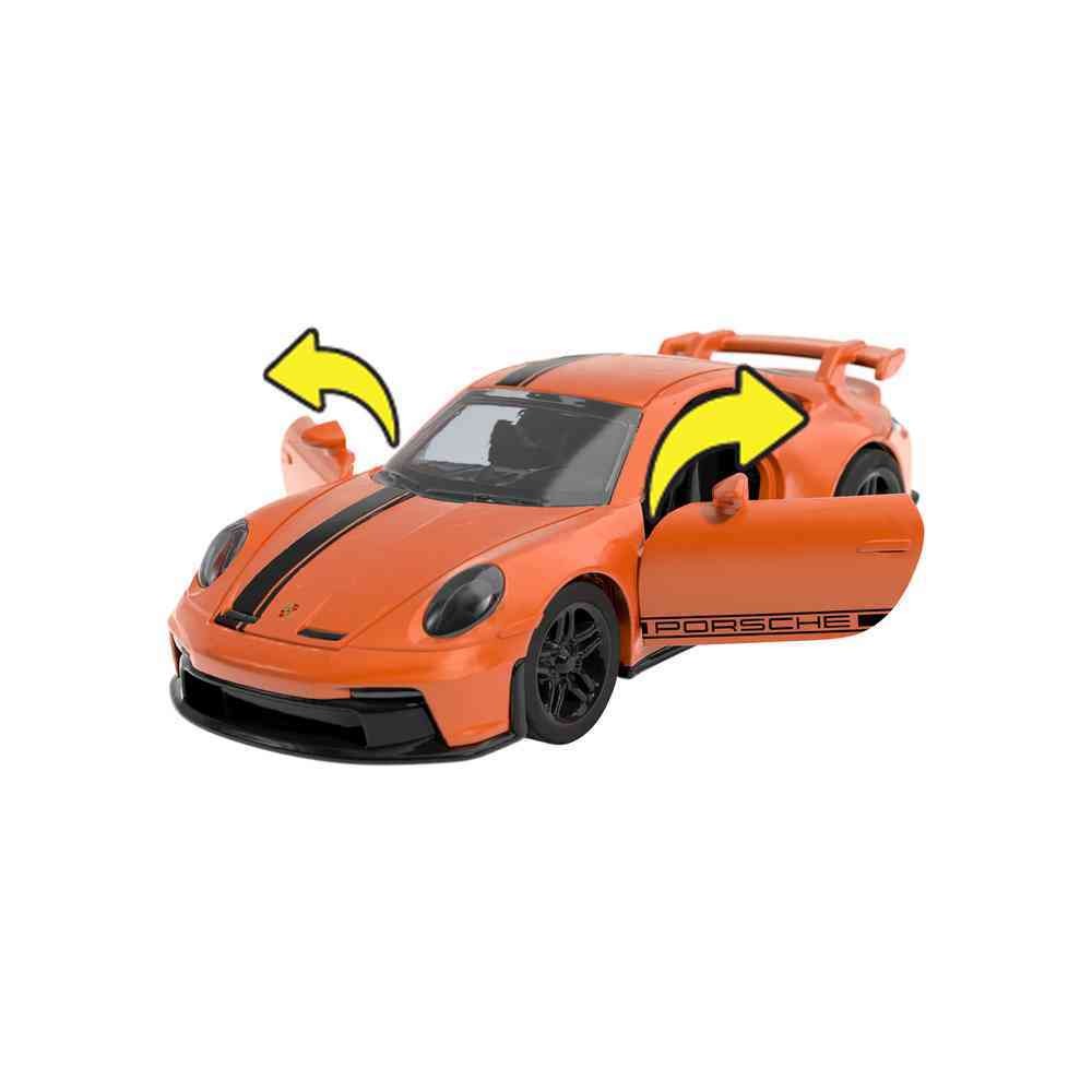 HOT WHEELS MASINUTA METALICA CU SISTEM PULL BACK PORSCHE 911 GT3 SCARA 1:43