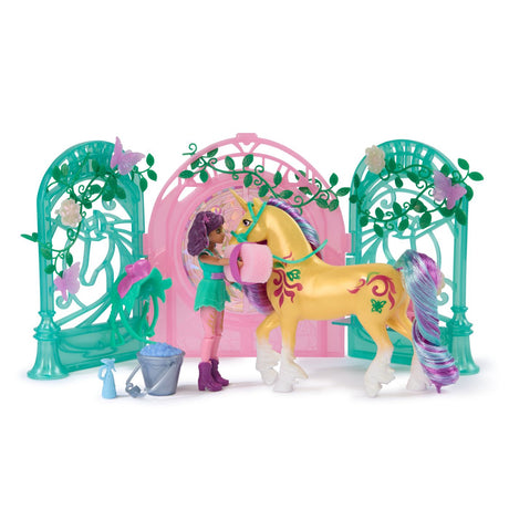 UNICORN ACADEMY SET PAPUSA AVA SI UNICORNUL LEAF CU ACCESORII