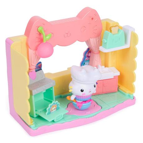 GABBYS DOLLHOUSE FILMUL CAMERE PENTRU CASA DE PAPUSI A LUI GABBY BUCATARIE CU FIGURINE SI ACCESORII