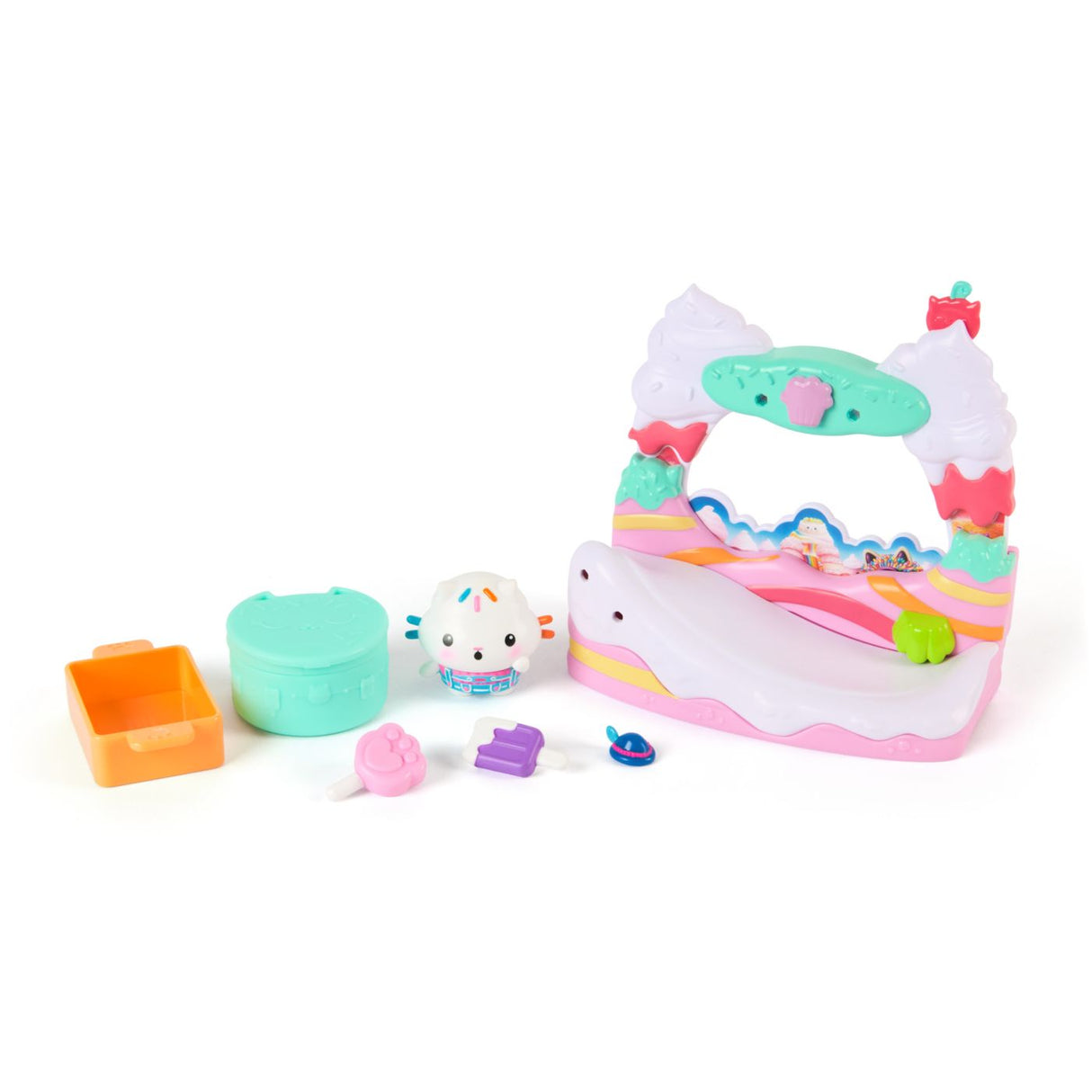 GABBYS DOLLHOUSE FILMUL SET BALCONUL DIN DULCIURI AL PISICII CAKEY CU ACCESORII