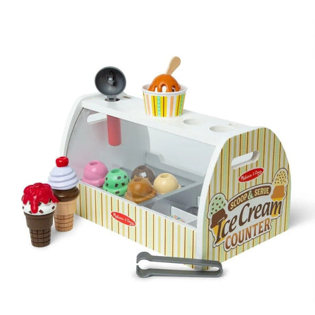 MELISSA AND DOUG SCOOP AND SERVE SET DE JOACA DIN LEMN TEJGHEAUA CU INGHETATA