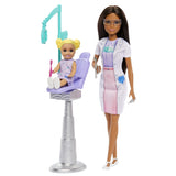 BARBIE SET DE JOACA PAPUSA BARBIE BRUNETA FACE CARIERA STOMATOLOG