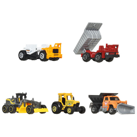 MATCHBOX SET 5 MASINUTE METALICE CONSTRUCTION SCARA 1 LA 64