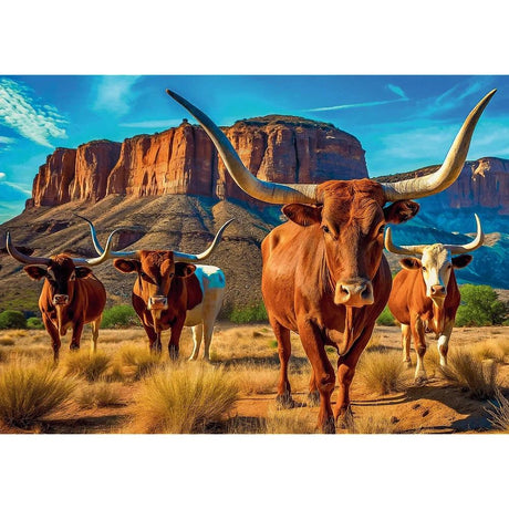 PUZZLE TREFL 1000 COLECTIA SUA LONGHORNS POSTER INCLUS