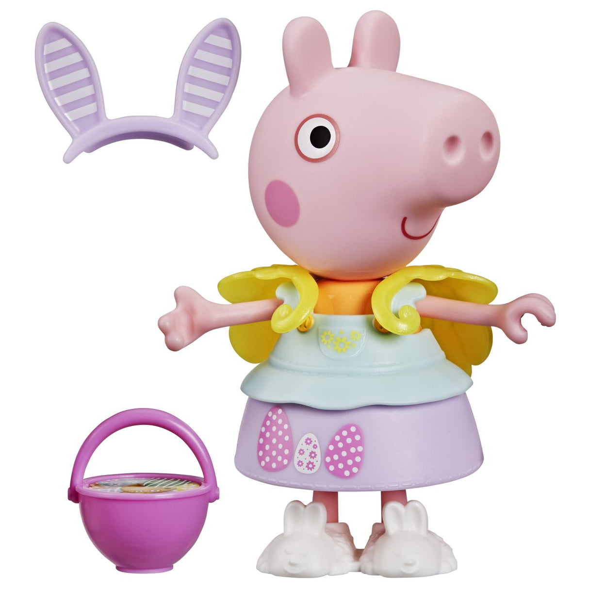 PEPPA PIG SET TINUTA DE PRIMAVARA CU FIGURINA PEPPA SI ACCESORII 15CM