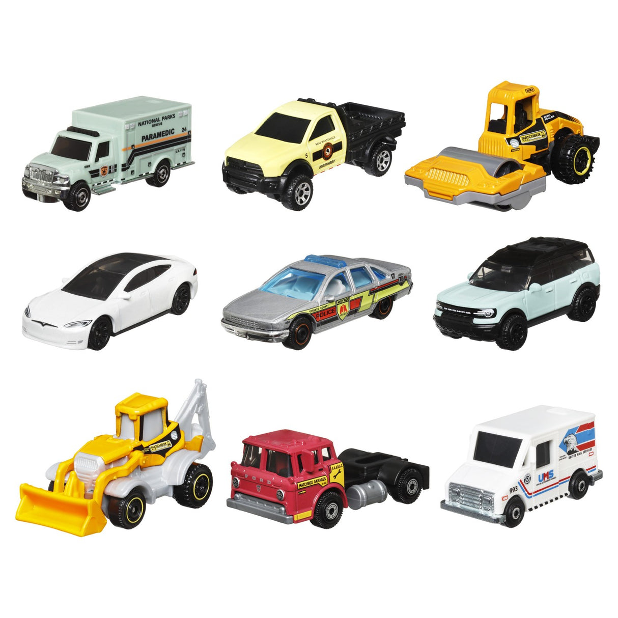 MATCHBOX SET 9 MASINUTE INTERNATIONAL AMBULANCE