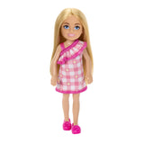 BARBIE PAPUSA CHELSEA BLONDA CU ROCHITA ROZ IN CAROURI
