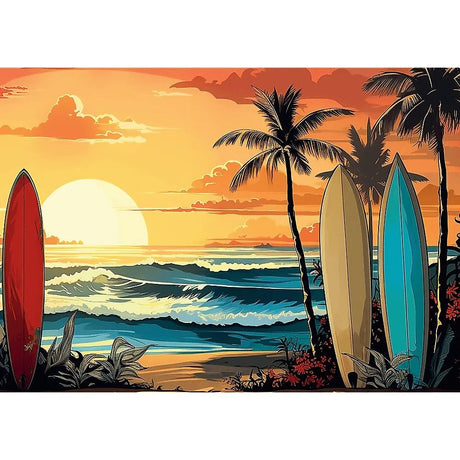 PUZZLE TREFL 1000 COLECTIA SUA APUS DE SOARE PENTRU SURF POSTER INCLUS
