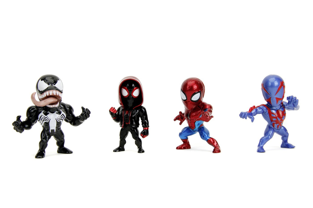JADA MARVEL SPIDER MAN SET 4 FIGURINE METALICE 6.5CM