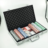 Set De Poker Complex Cu 300 De Jetoane Include 2 Seturi De Carti, 5 Zaruri, Echipat Cu Servieta De Aluminiu Cu Dimensiunile - vivimall.ro
