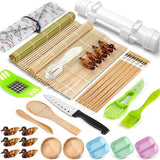 Set Ustensile pentru Sushi, Vivimall, Set din 31 Accesorii pentru Sushi, Set pentru Sushi HOME MADE, Cutit Inclus, Forme, Betisoare, Multicolor - vivimall.ro