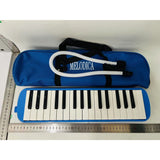 Muzicuta Melodica 32 Clape, Vivimall, din ABS, pentru Incepatori, 45 x 13 x 7 cm, Include Husa si Suflator, Albastru - vivimall.ro