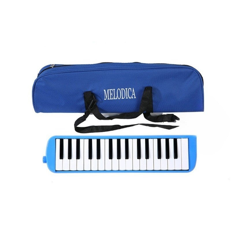 Muzicuta Melodica 32 Clape, Vivimall, din ABS, pentru Incepatori, 45 x 13 x 7 cm, Include Husa si Suflator, Albastru - vivimall.ro