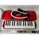 Muzicuta Melodica 32 Clape, Vivimall, din ABS, pentru Incepatori, 45 x 13 x 7 cm, Include Husa si Suflator, Rosu - vivimall.ro