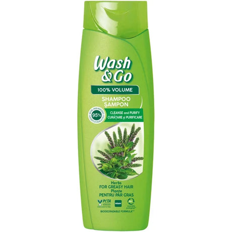 Șampon WASH&GO 180ML pentru păr gras - Îngrijire îmbunătățită