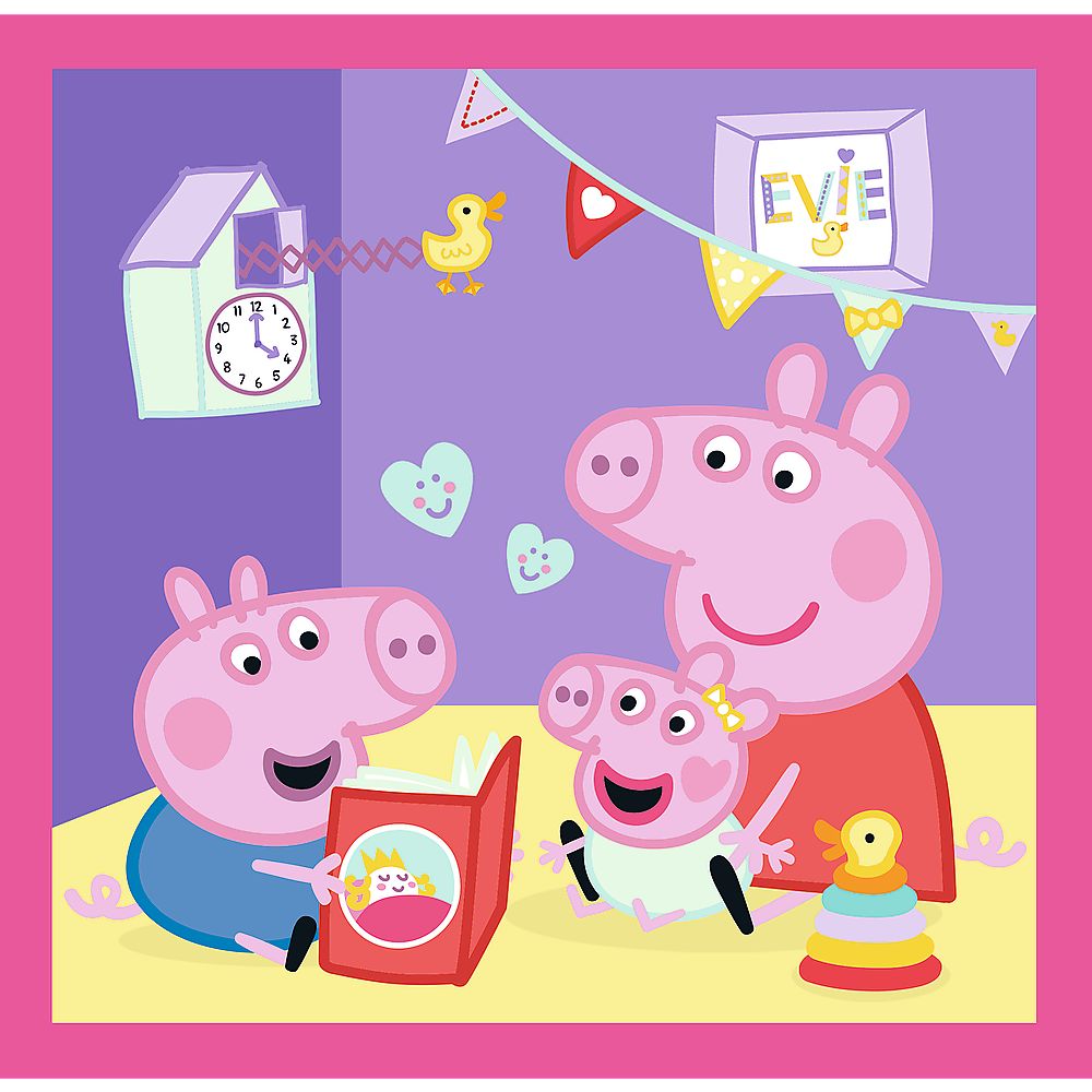 PUZZLE TREFL 3IN1 PEPPA PIG SI PRIETENII
