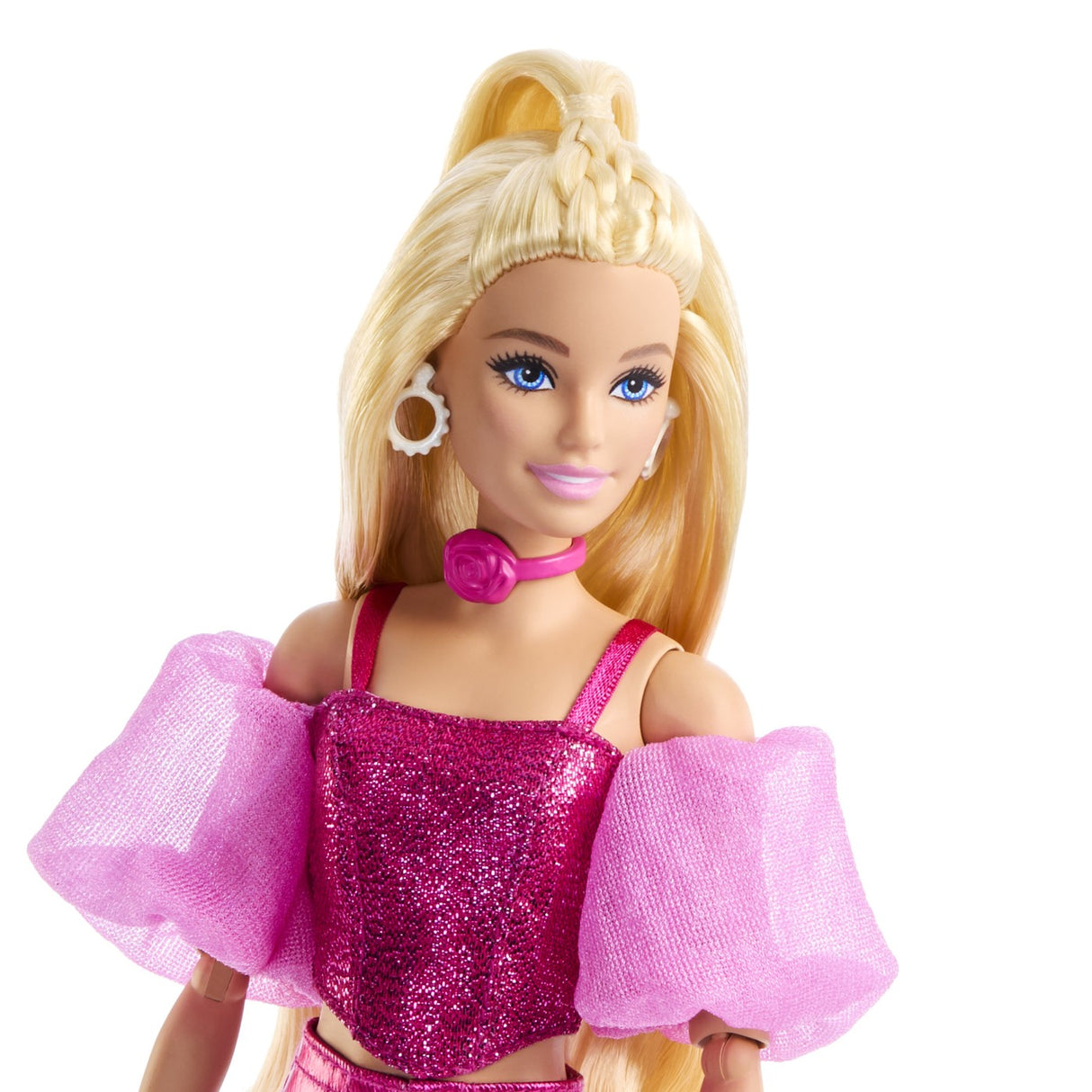 BARBIE DELUXE STYLE PAPUSA BARBIE TINUTA ROZ METALIZAT