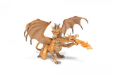 PAPO FIGURINA DRAGON CU DOUA CAPETE AURIU