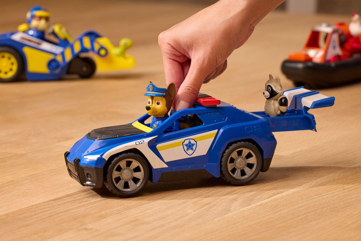 PATRULA CATELUSILOR CAUTARE SI SALVARE SET FIGURINA CHASE SI VEHICUL MASINA DE POLITIE