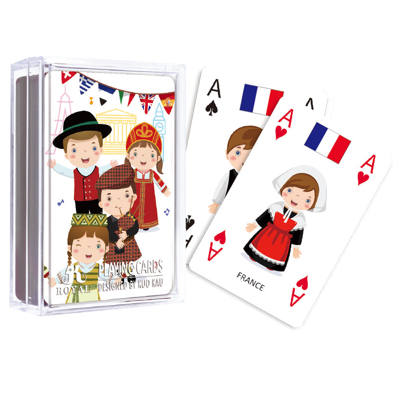 CARTI DE JOC ROYAL DIN PLASTIC EDUCATIVE 3IN1 INVATA DESPRE TARILE EUROPEI