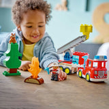 LEGO DUPLO CAMION DE POMPIERI CU FURTUN SI POMPIER 10473