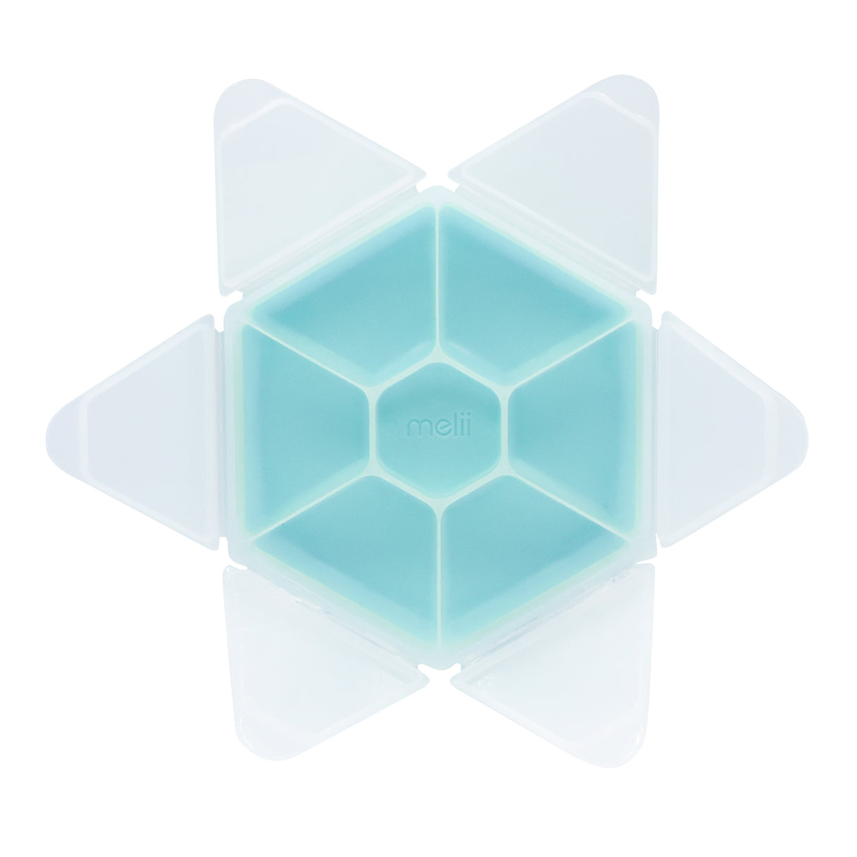 CUTIE SNACK HEXAGON SNACKLE 6 COMPARTMENTE, MELII, BLUE