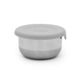 SET 3 RECIPIENTE MINI INOX CU CAPAC SILICON, MELII, ROZ MOV GRI