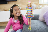 PAPUSA BARBIE FASHIONISTA BLONDA CU APARAT DENTAR