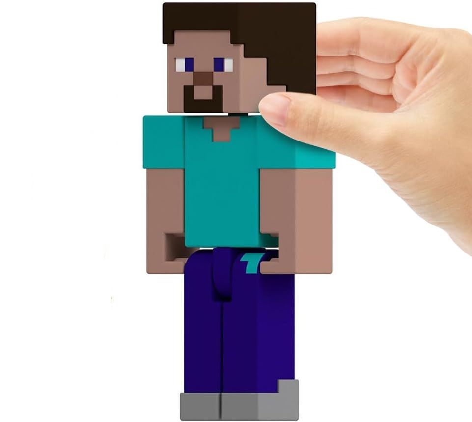 MINECRAFT CRAFT A BLOCK FIGURINA STEVE 8CM